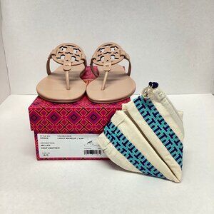 Authentic Tory Burch Calf Miller Sandal, Color: Light Makeup, Style: 90582